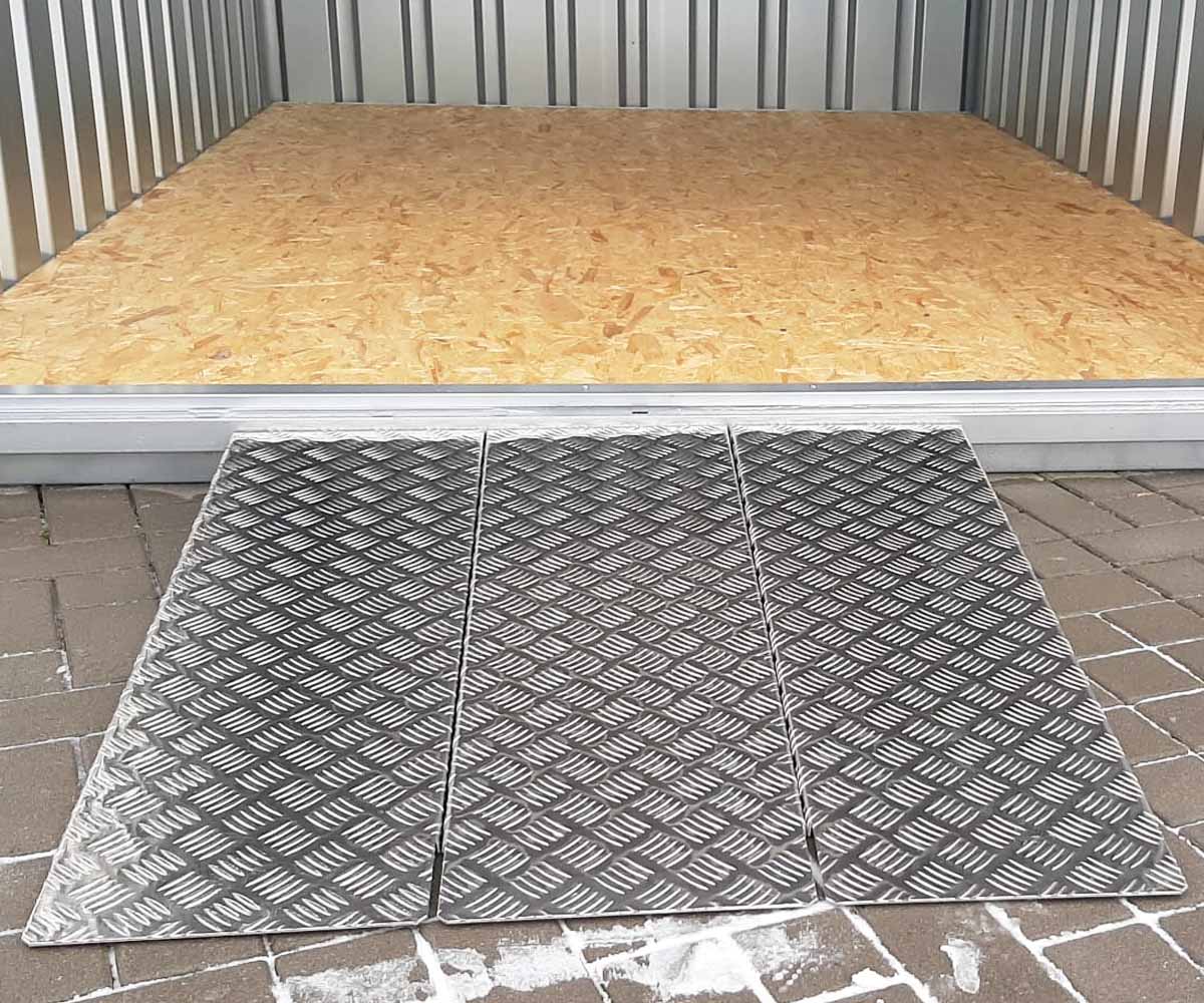 Material- & Blechcontainer Auffahrrampe - Rampen SET mit Erweiterung