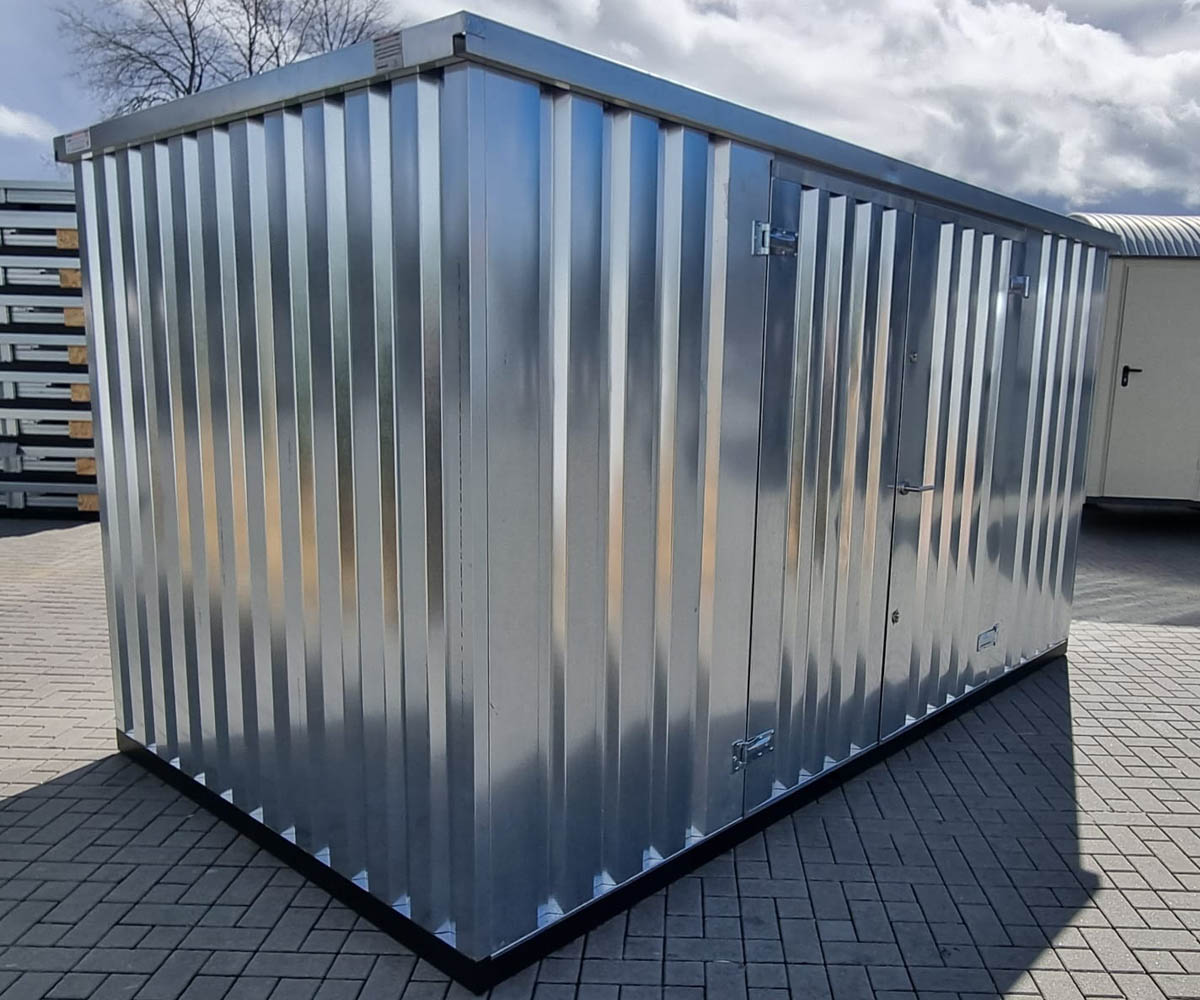 3m Spezial Blechcontainer mit Doppelflügeltür auf der langen Seite