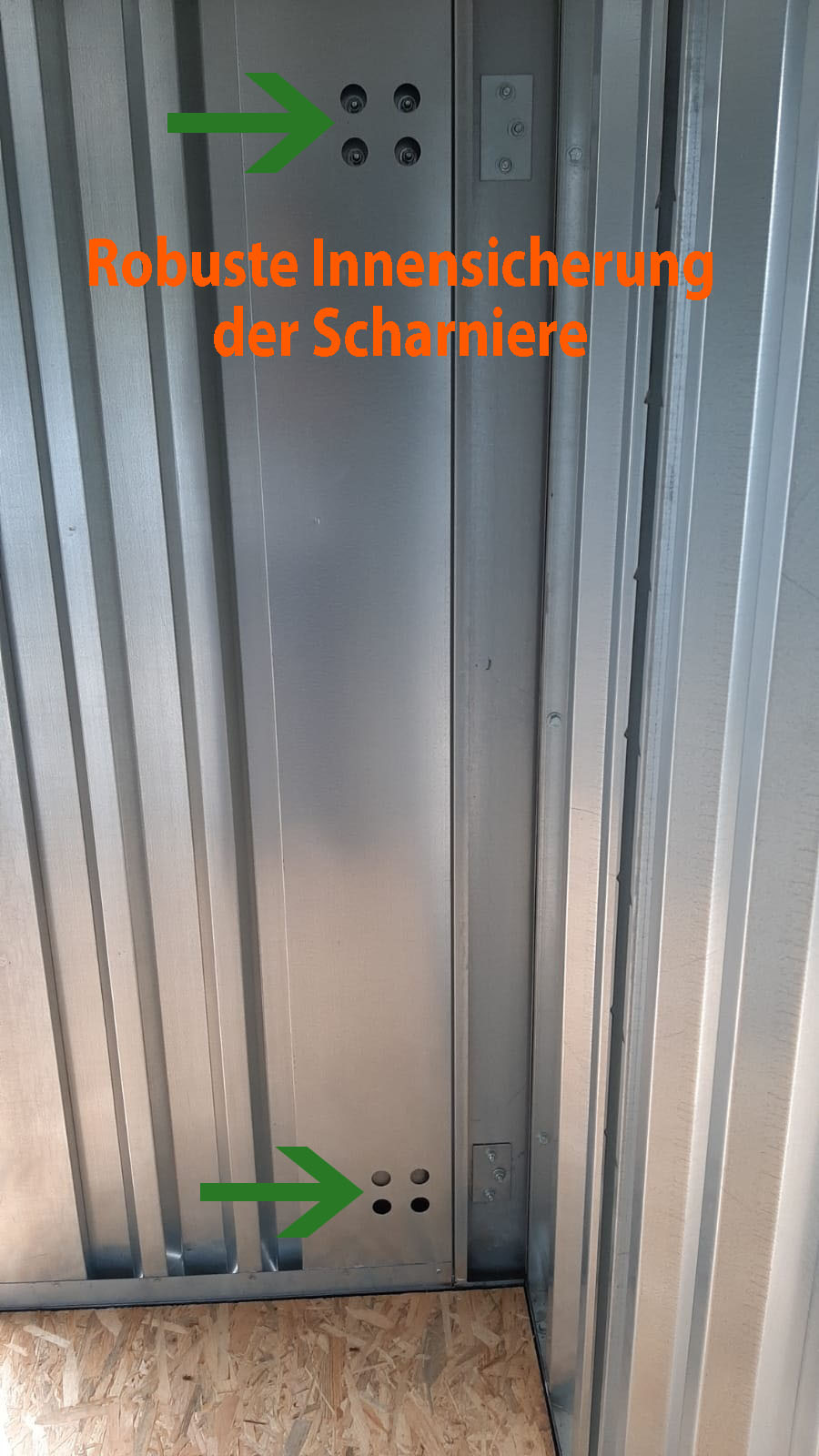2m Blechcontainer mit Doppelflügeltür, Kranösen und Staplerlaschen
