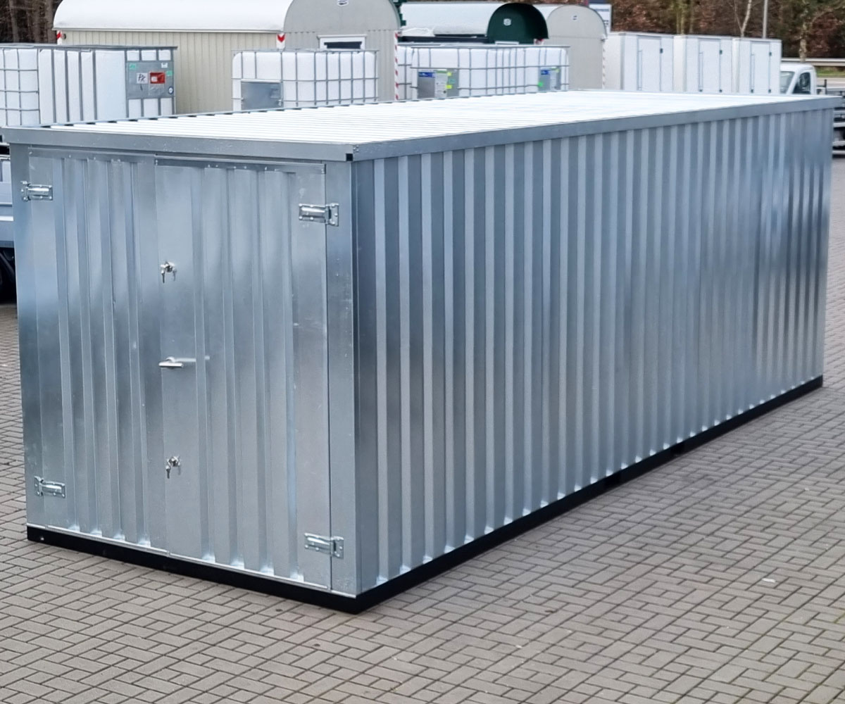 6m Container 20 Fuss mit Doppelflügeltür, Kranösen und Staplerlaschen