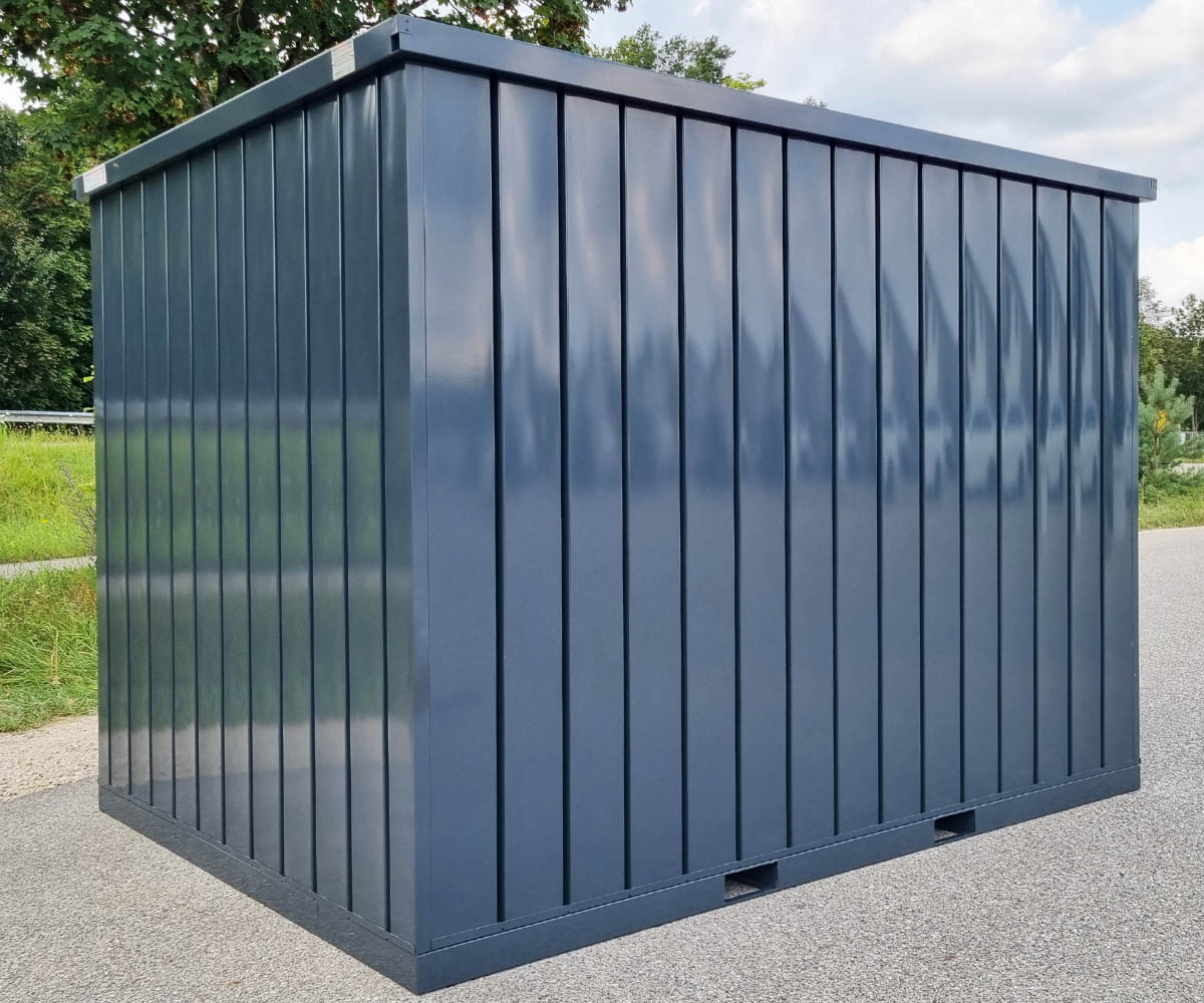 5m Gartencontainer mit Türen längsseite in RAL 7016 Anthrazit | Prime