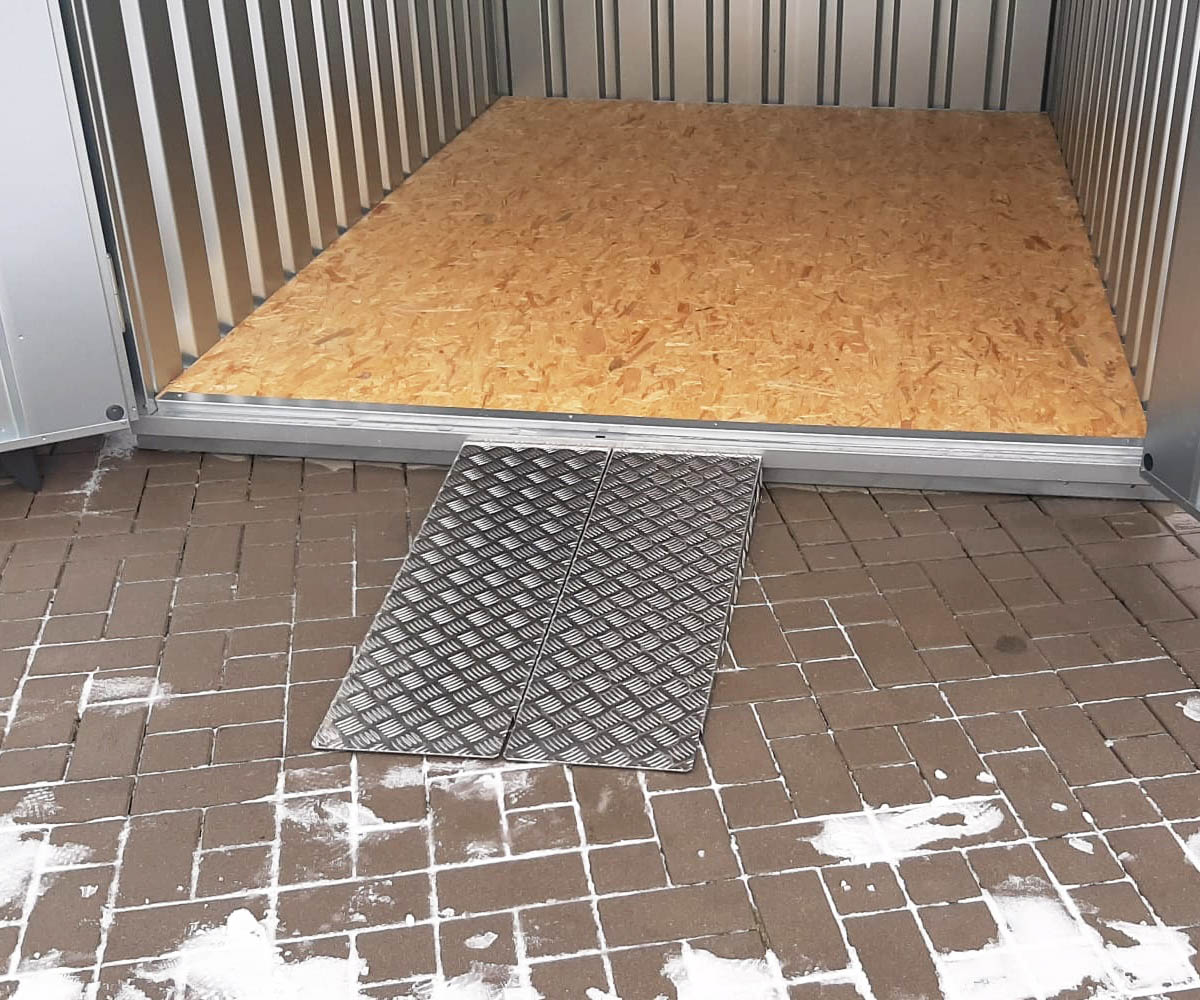 Material- & Blechcontainer Auffahrrampe - Rampen SET mit Erweiterung