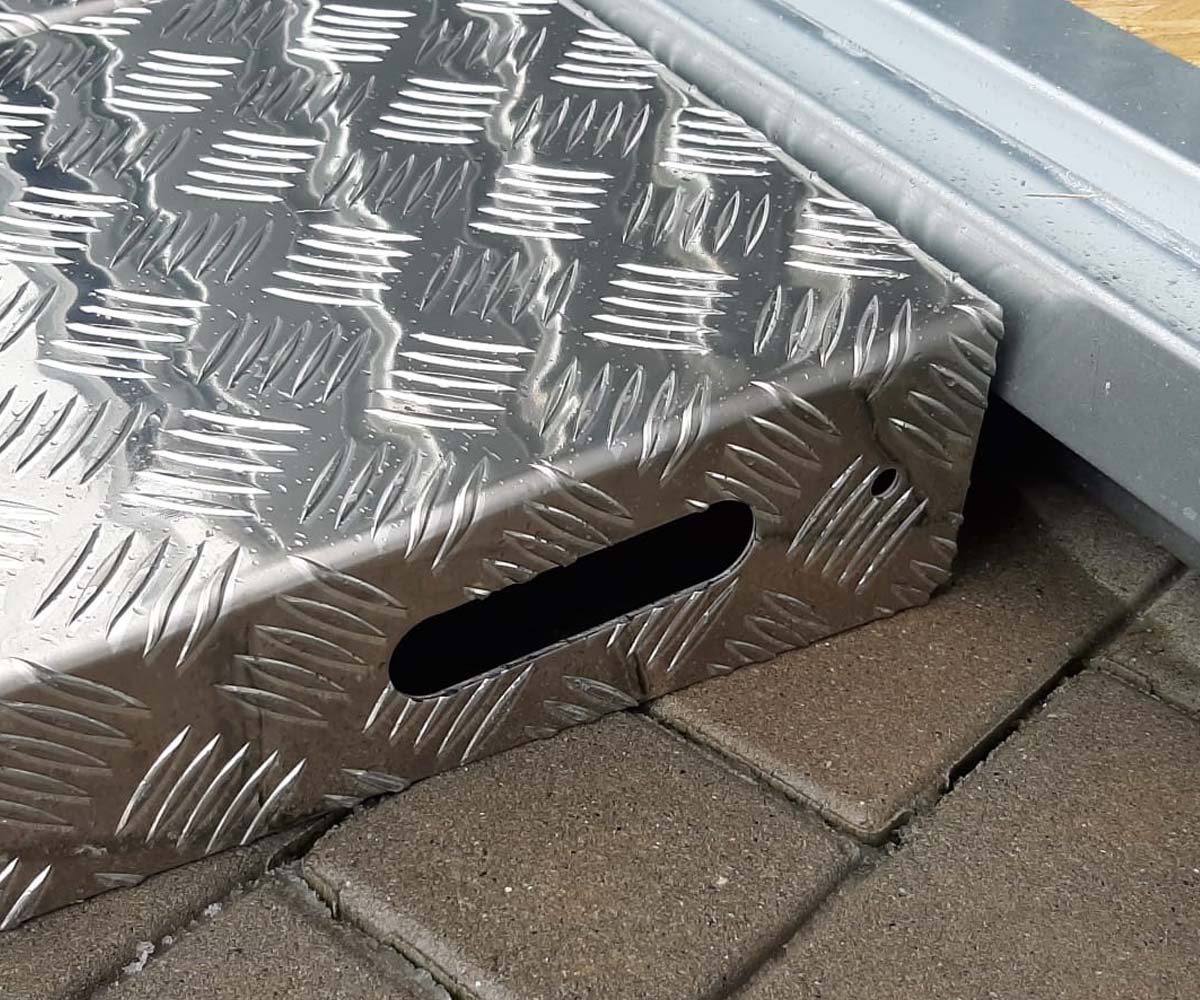 Material- & Blechcontainer Auffahrrampe - Rampen SET mit Erweiterung