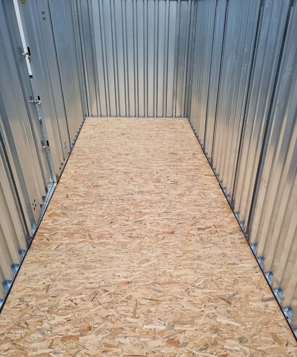 5m Großer Spezial Blechcontainer mit Doppelflügeltür auf der langen Seite