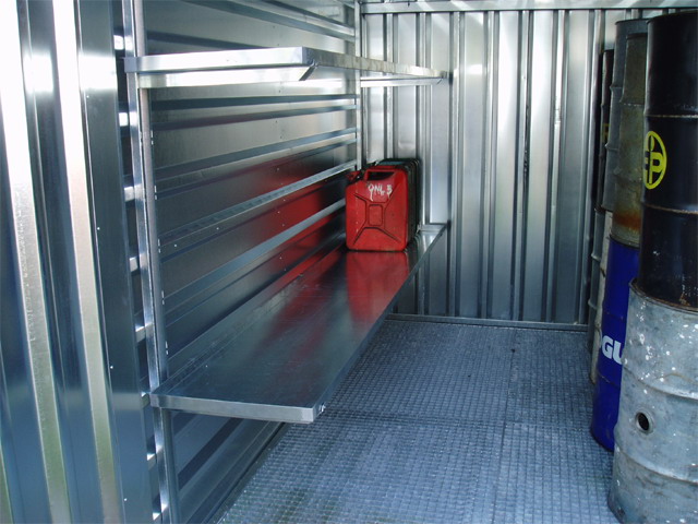 Container Regale 3 Meter mit einfachem Stecksystem - SET (3xRegalböden)