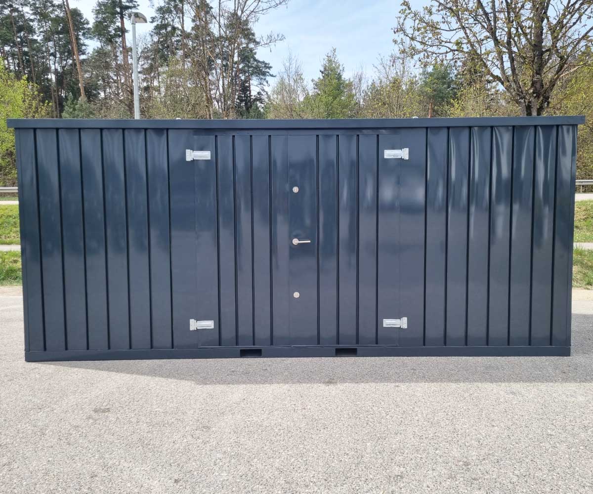 5m_Gartencontainer_Doppeltuer_RAL7016_große_Gartenhuette