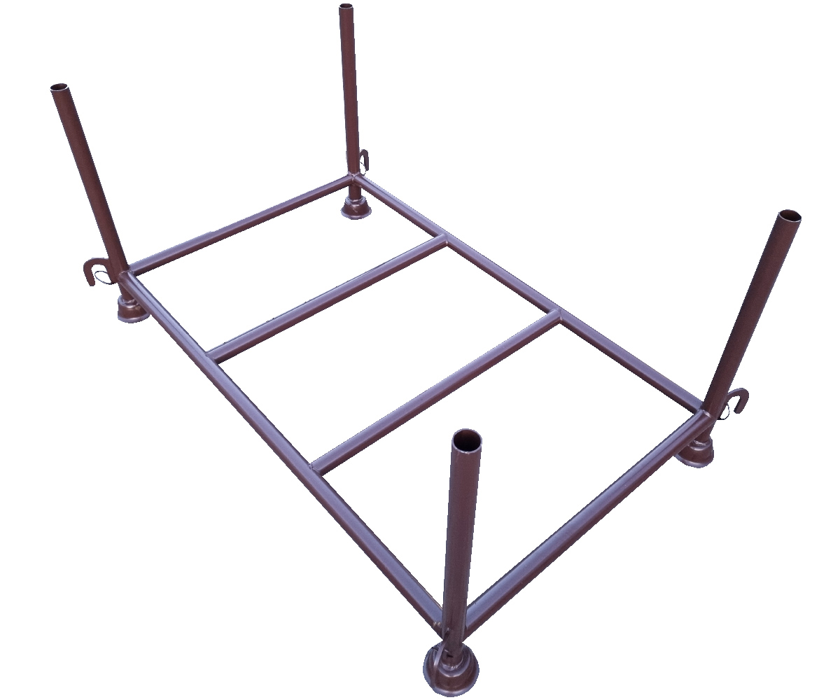 Rungenpalette Stapelgestell mit Kranhaken 1500x870x600 mm