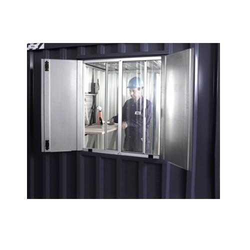 Materialcontainer Fenster 850 x 750 inkl. Montage