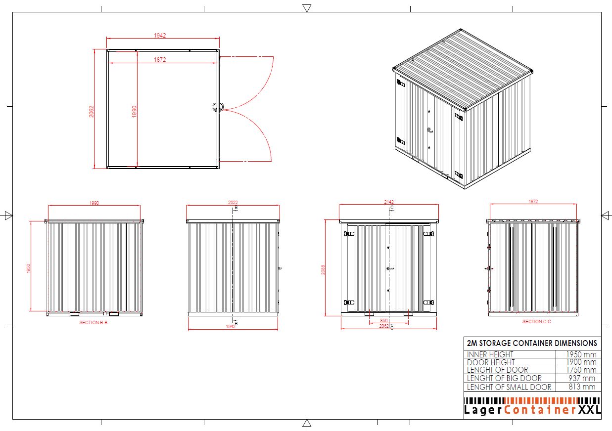Blechcontainer-2m-Zeichnung