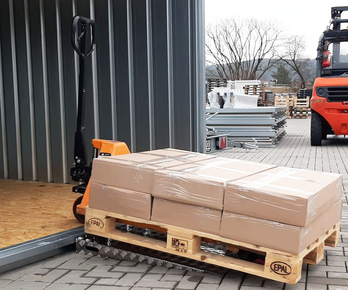 Material- & Blechcontainer Auffahrrampe - Rampen SET mit Erweiterung