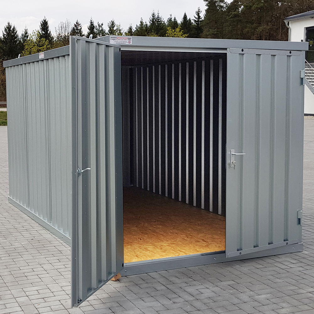 4m Materialcontainer- mit Doppelflügeltür und Kranösen