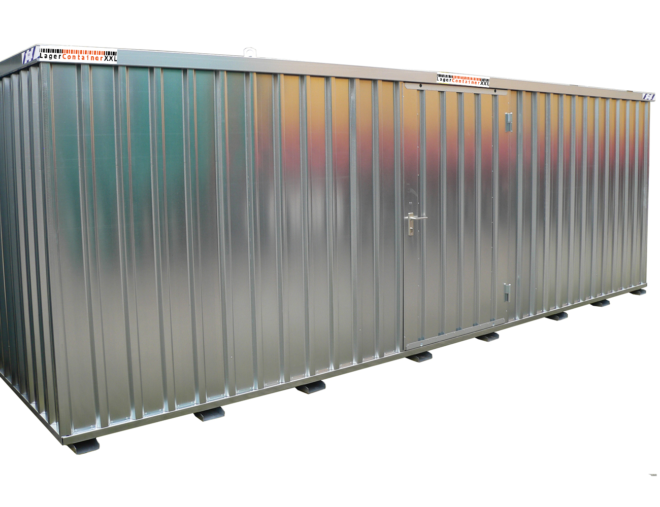 20 Fuss Schnellbaucontainer - mit Einflügeltür, Kranösen und Staplerführung