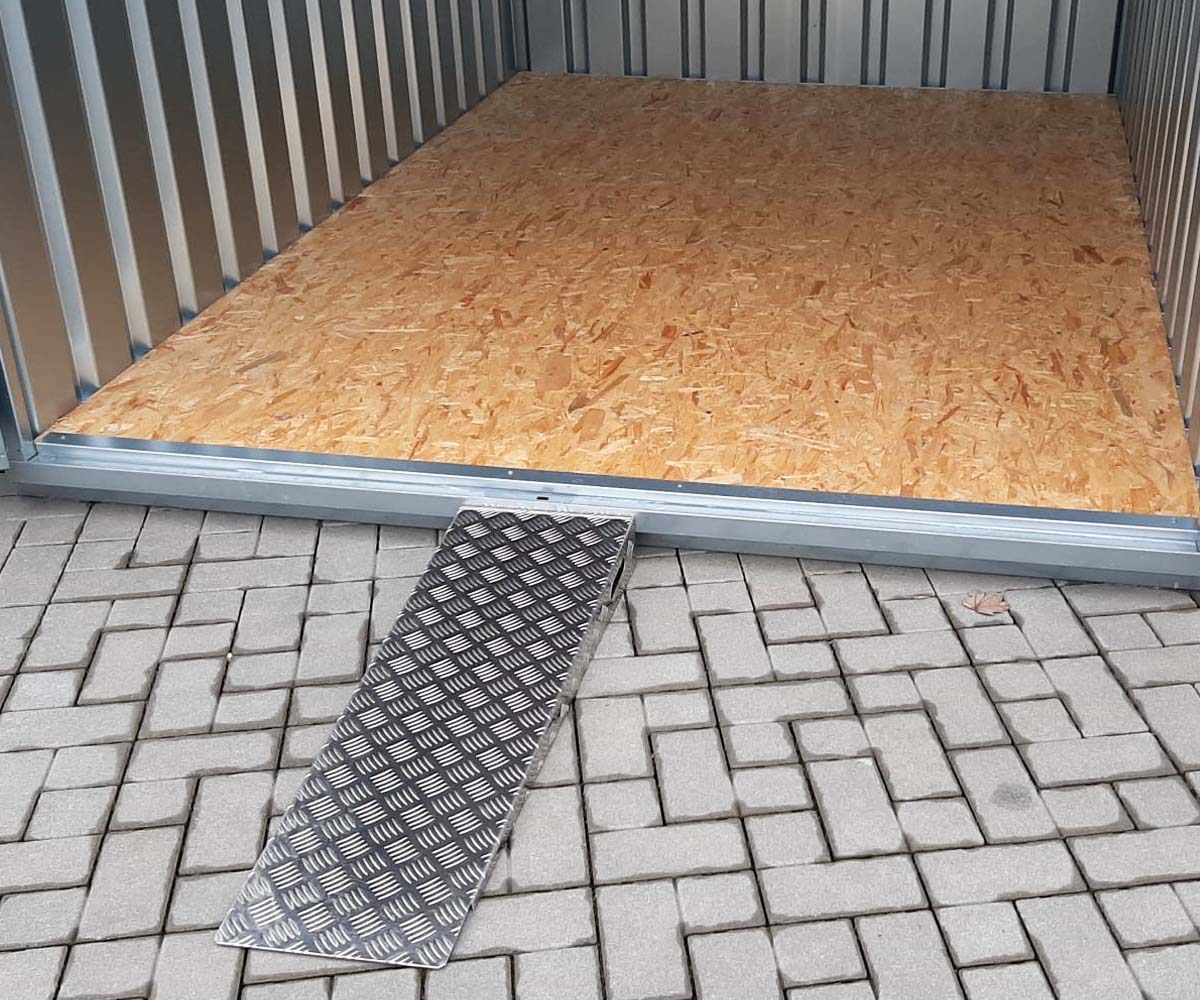 Material- & Blechcontainer Auffahrrampe - Rampen SET mit Erweiterung