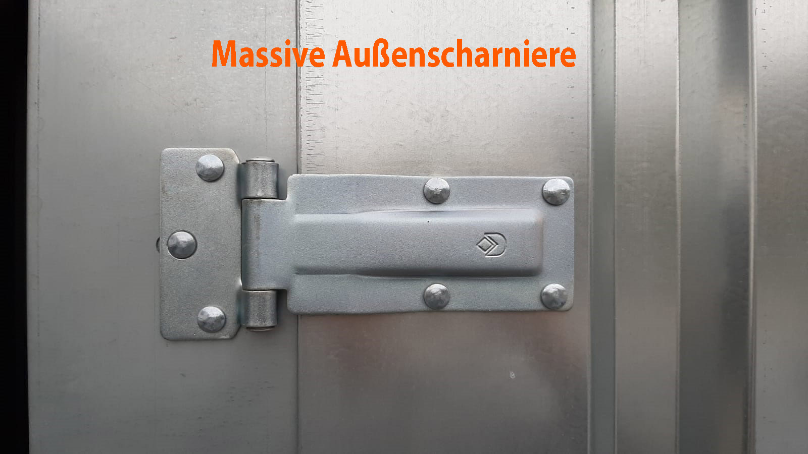 2m Blechcontainer mit Doppelflügeltür, Kranösen und Staplerlaschen