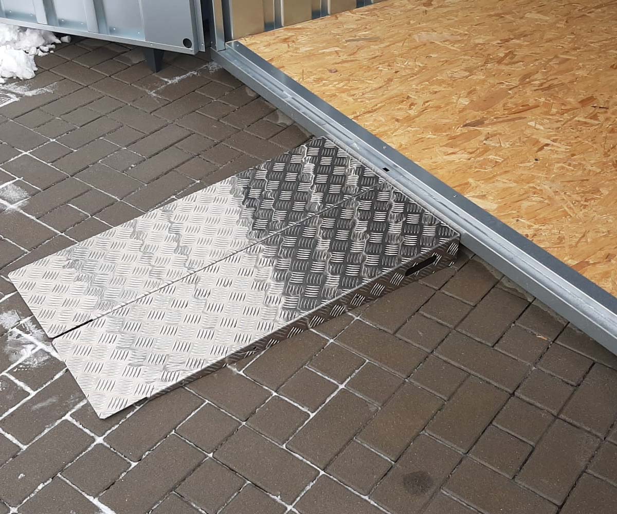 Material- & Blechcontainer Auffahrrampe - Rampen SET mit Erweiterung