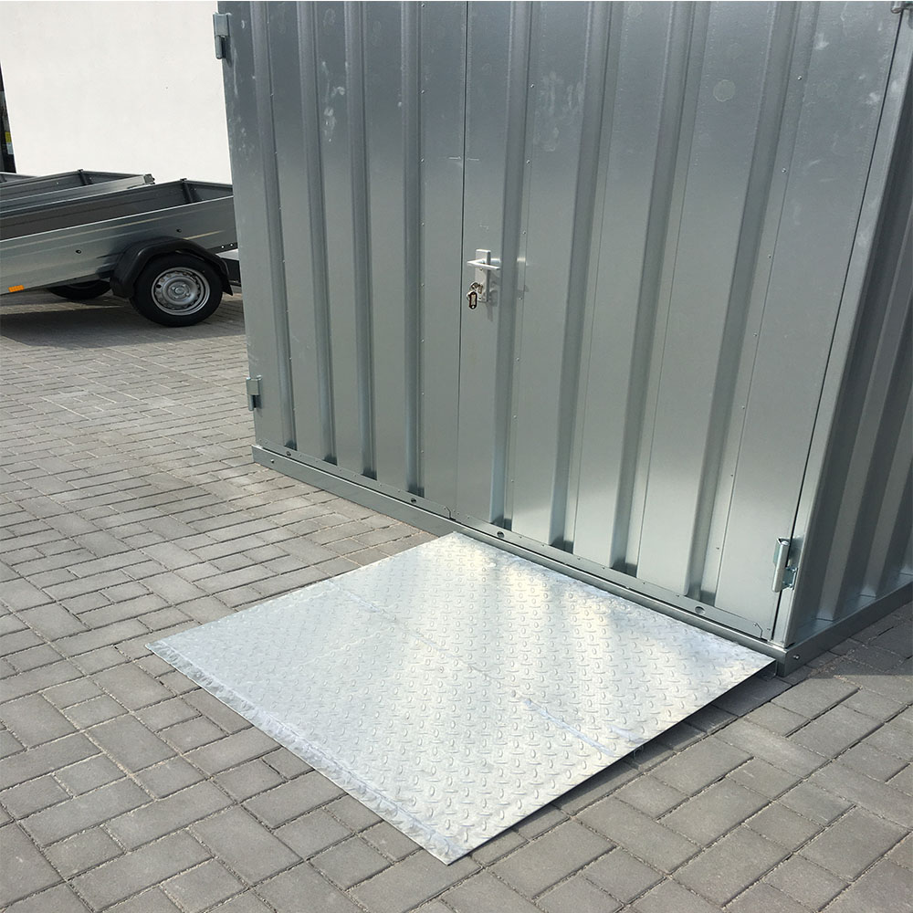 Materialcontainer Auffahrrampe - Hubwagen Rampe