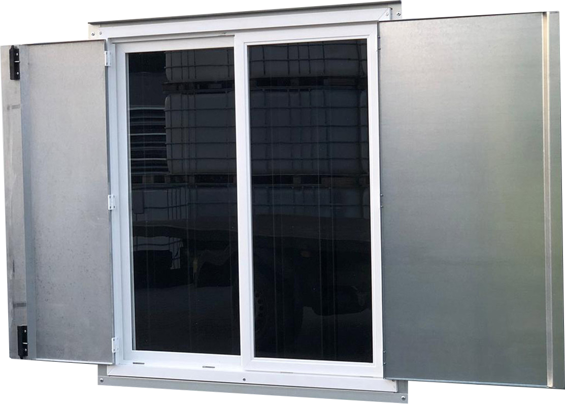 Container Fenster mit ESG Glas 850 x 750 ohne Montage