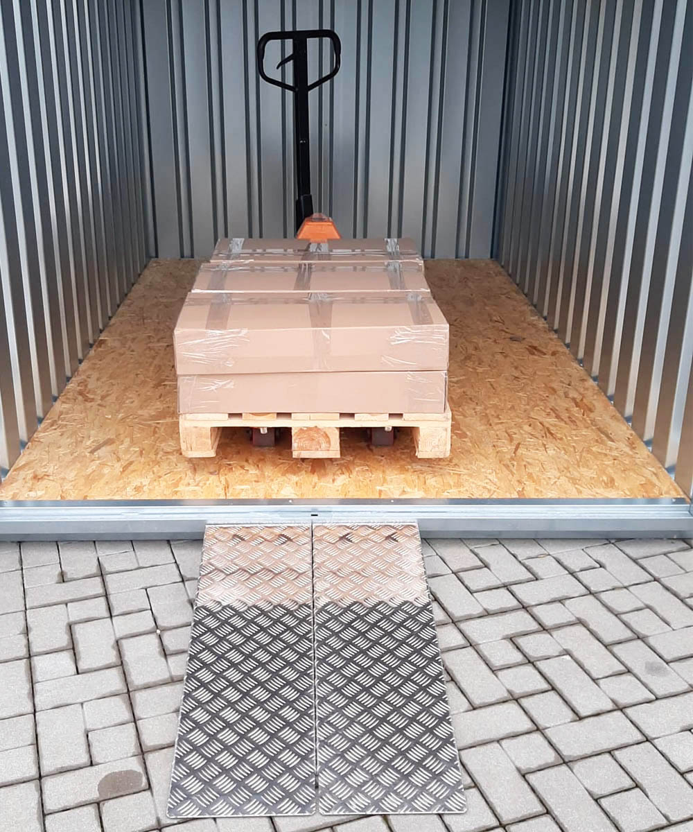 Material- & Blechcontainer Auffahrrampe - Rampen SET mit Erweiterung