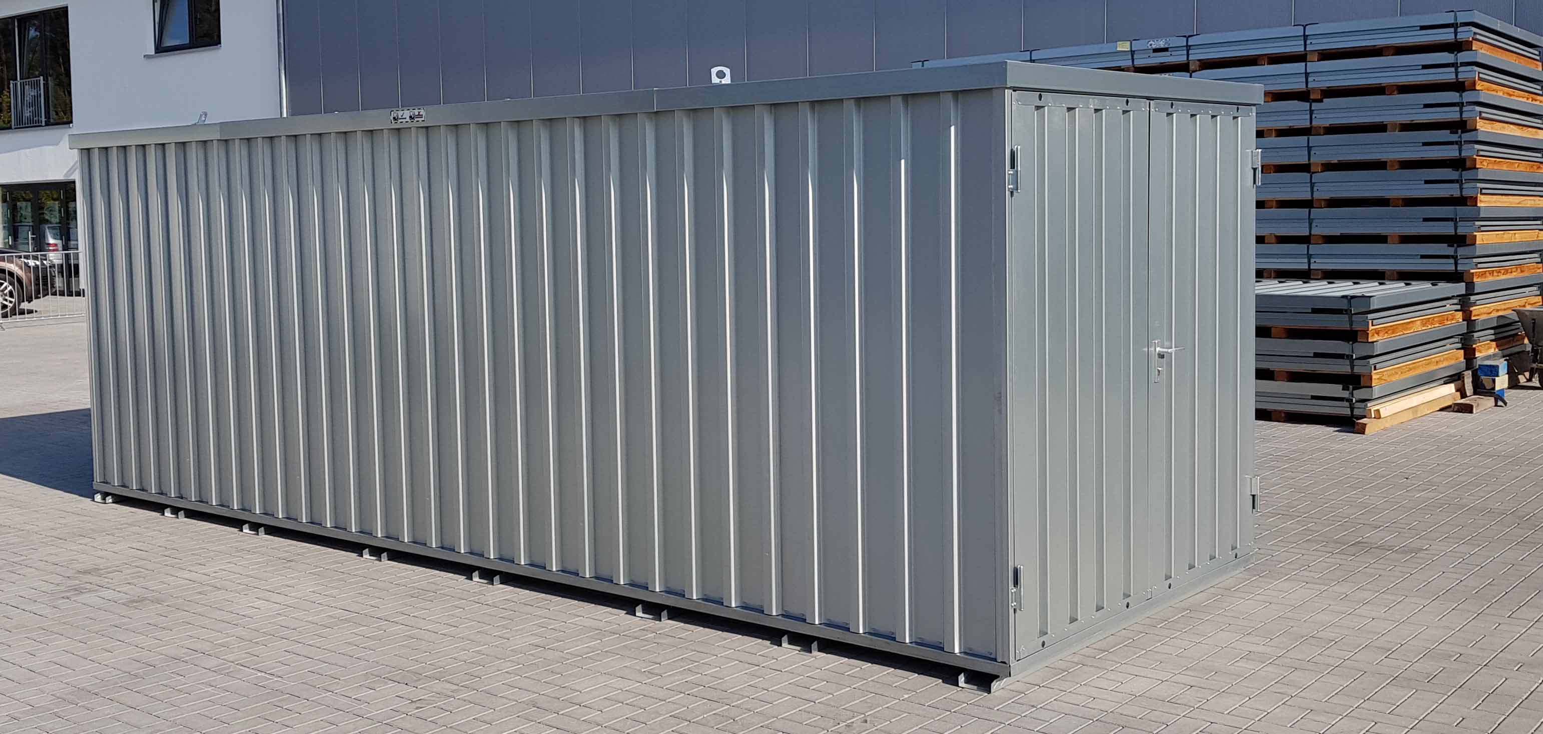 5m Materialcontainer- mit Doppelflügeltür und Kranösen