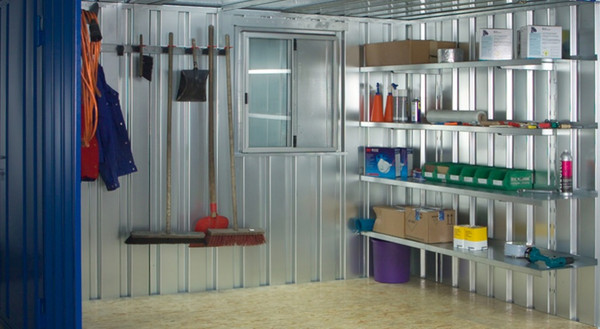 Container / Bauwagen Fenster mit Fensterläden  850 x 750 ohne Montage
